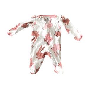 Carters newborn footie pajama bunny print